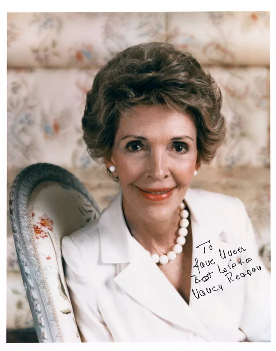 Nancy Reagan autograph