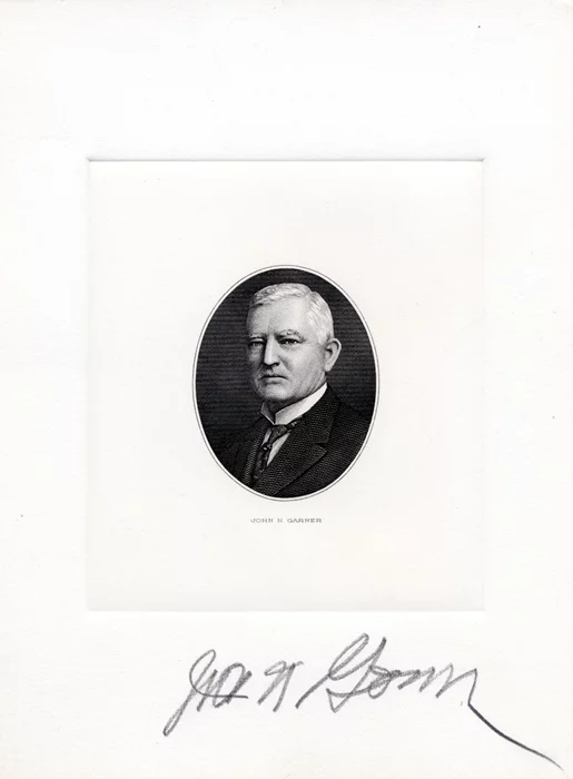 John N. Garner autograph