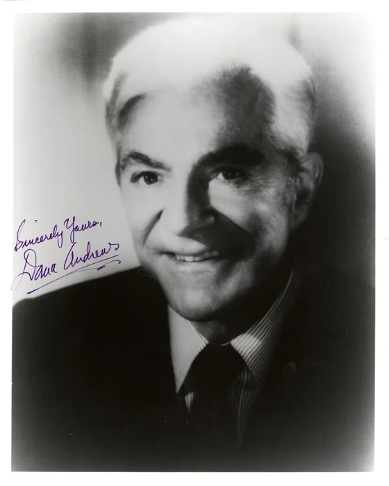 Dana Andrews autograph