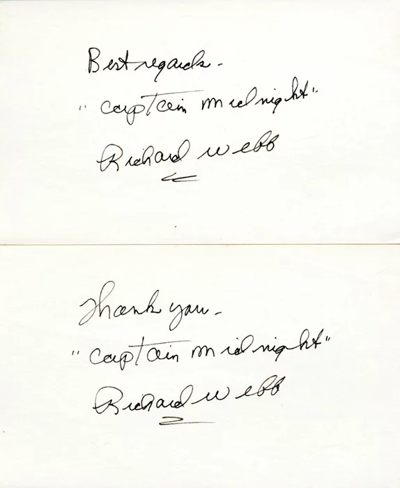 Richard Webb autograph
