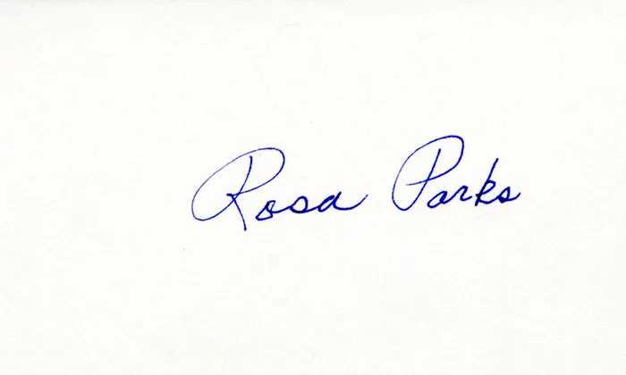 Rosa Parks autograph