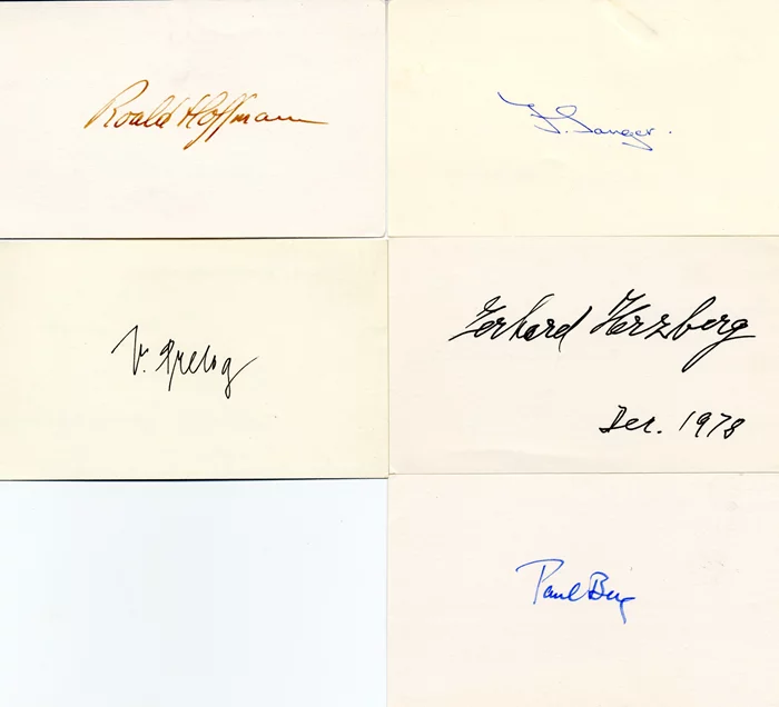 Nobel Prize Winners Collection autograph