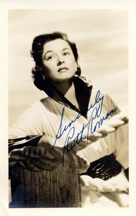 Ruth Roman autograph