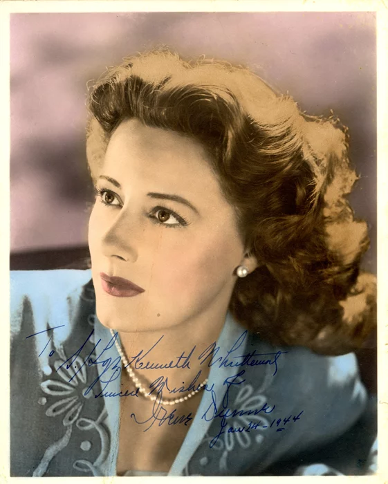 Irene Dunne autograph