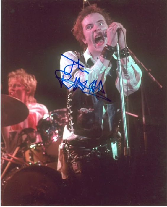 Johnny Rotten autograph