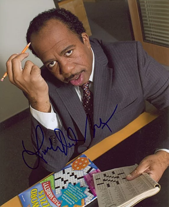 Leslie David Baker autograph