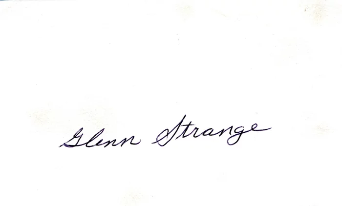 Glenn Strange autograph