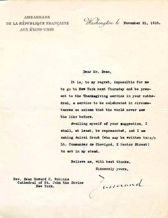 Jean Jules Jusserand autograph