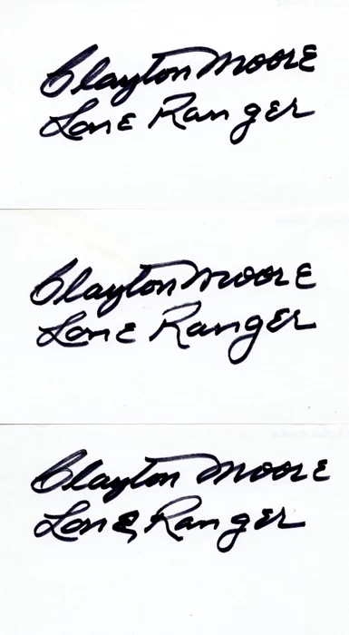 Clayton Moore autograph