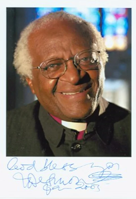 Desmond Tutu autograph