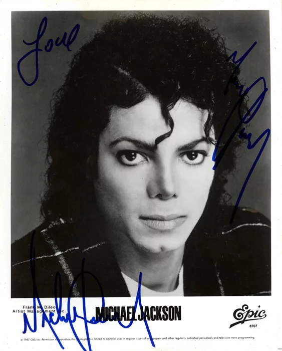 Michael Jackson autograph