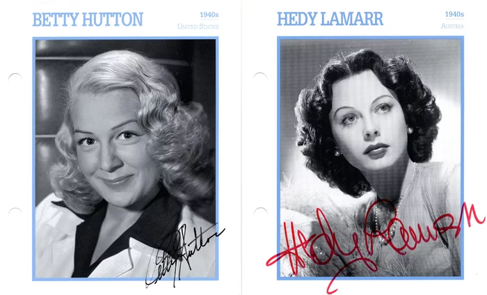 Hutton and Lamarr autograph