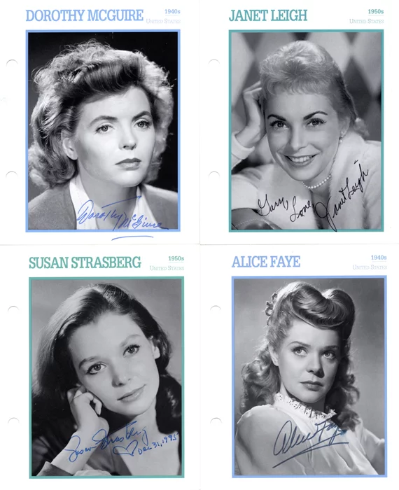 Actress Signed Atlas Cards autograph