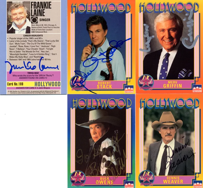 Hollywood Walk of Fame Cards autograph