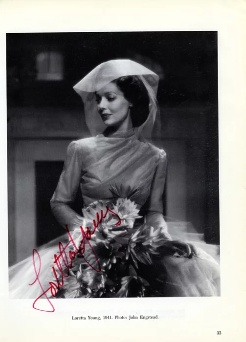 Loretta Young autograph