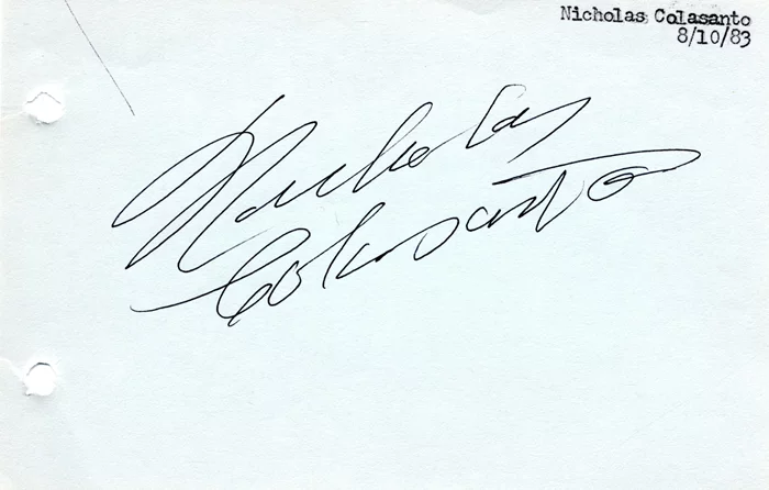 Nicholas Colasanto autograph