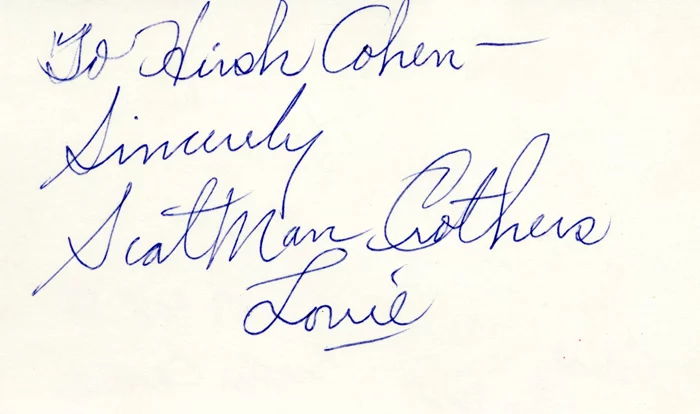 Scatman Crothers autograph