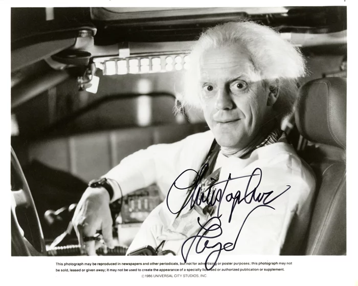 Christopher Lloyd autograph