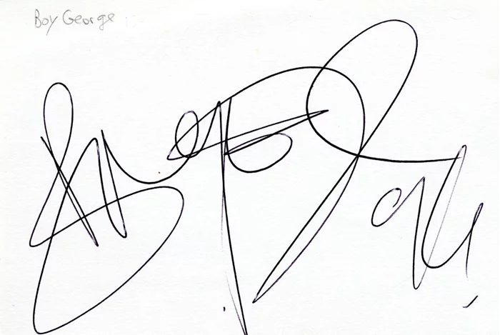 Boy George autograph
