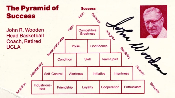 John Wooden autograph