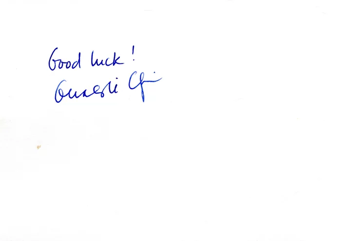 Geraldine Chaplin autograph