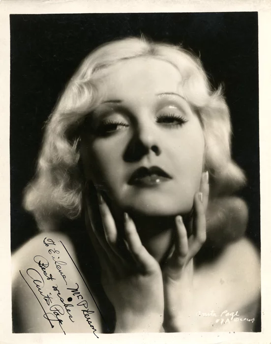 Anita Page autograph