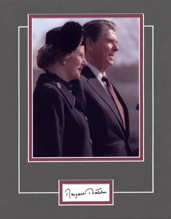 Margaret Thatcher autograph