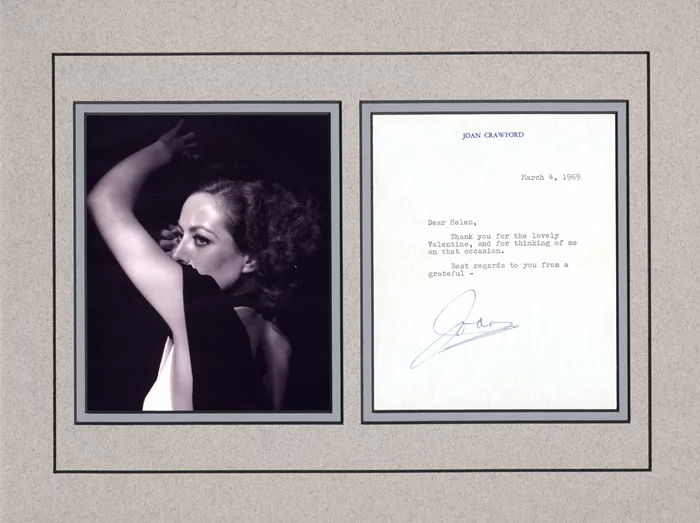Joan Crawford autograph