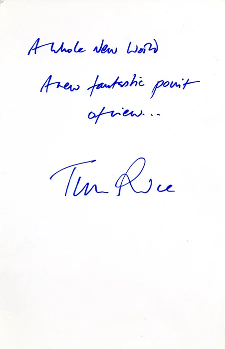 Tim Rice autograph