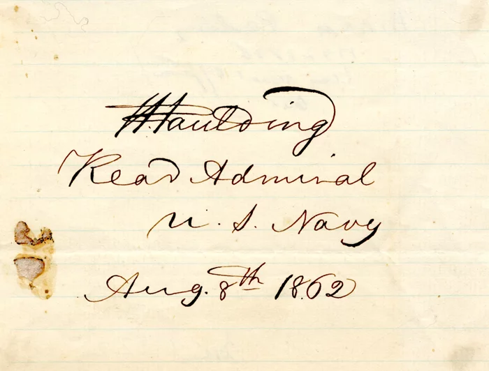 Hiram Paulding autograph