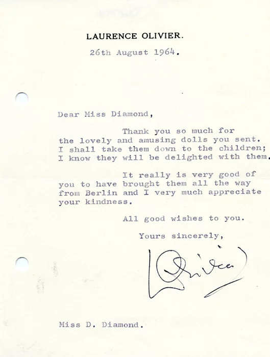 Laurence Olivier autograph