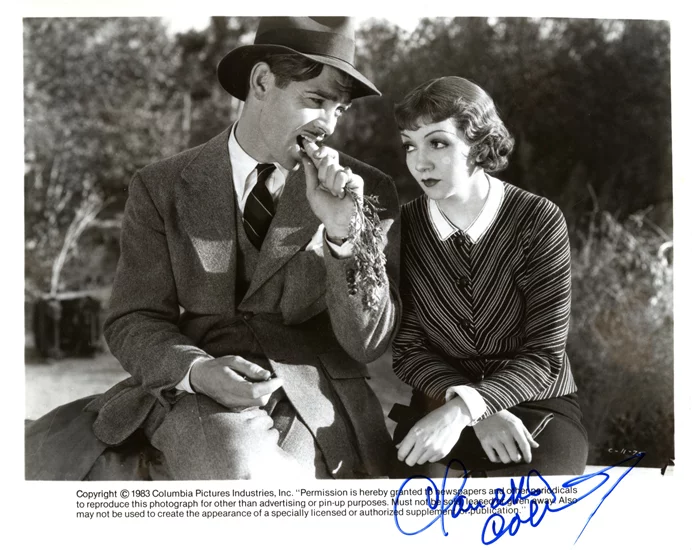Claudette Colbert autograph