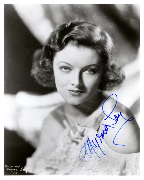 Myrna Loy autograph