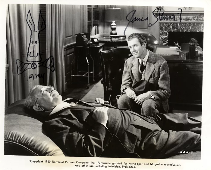 James Stewart in Harvey autograph