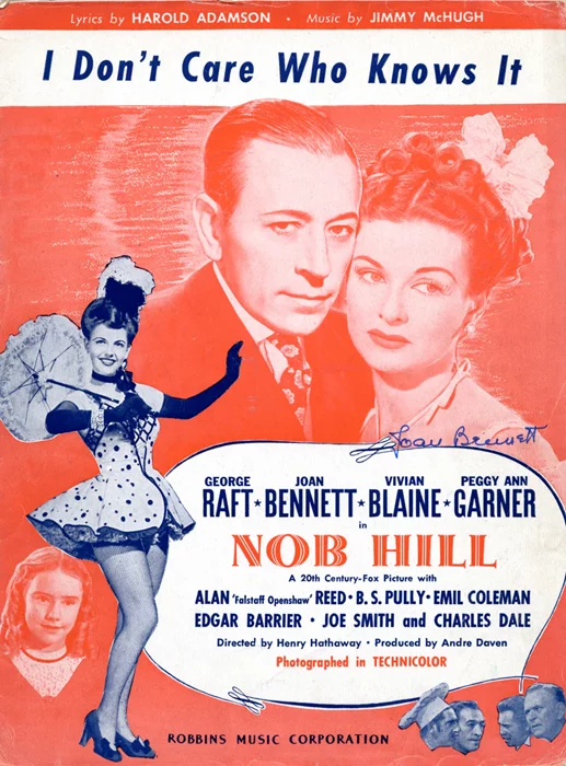 Joan Bennett autograph