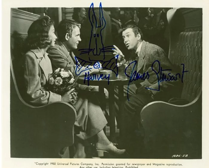 James Stewart in Harvey autograph