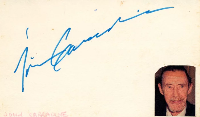 John Carradine autograph
