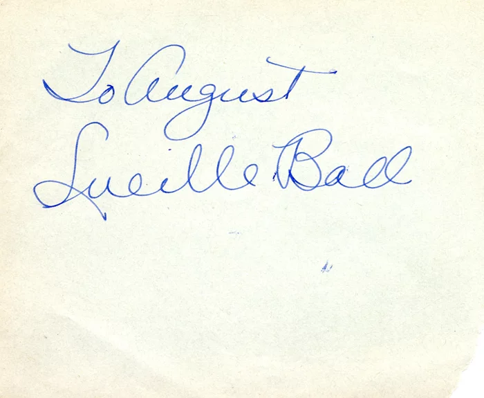 Lucille Ball autograph