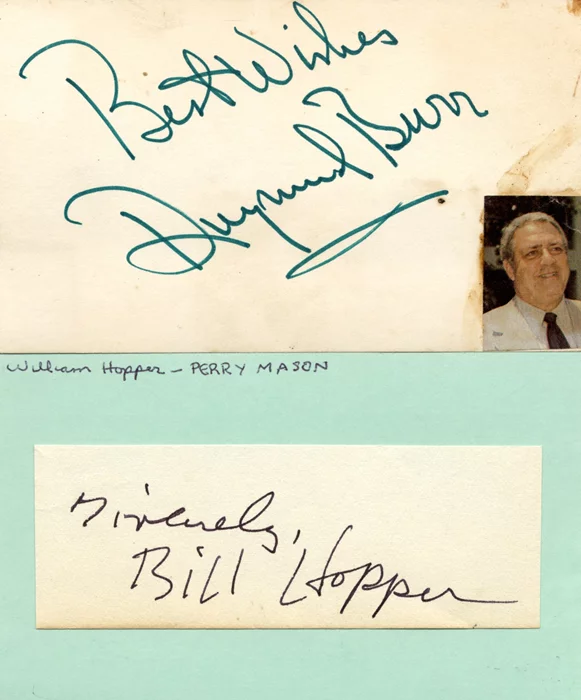 Perry Mason autograph
