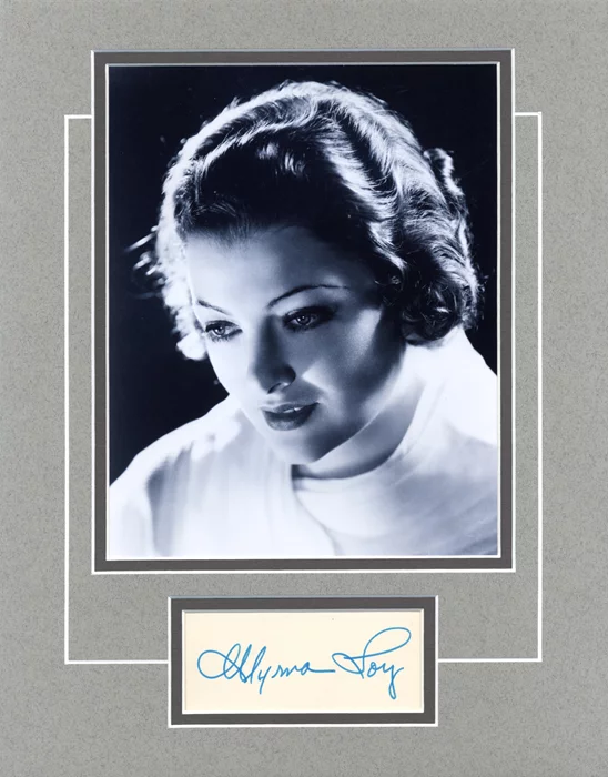 Myrna Loy autograph
