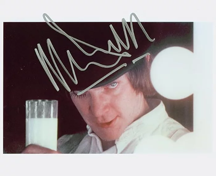Malcolm McDowell autograph