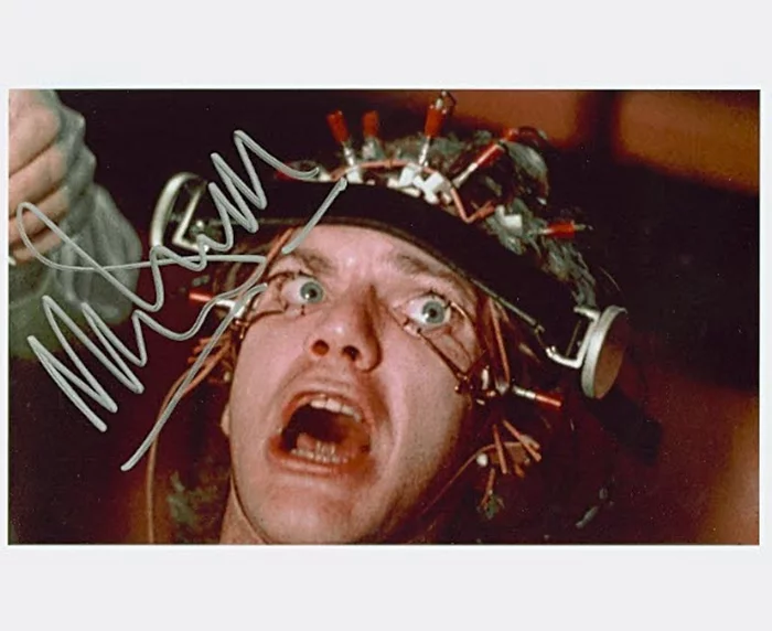 Malcolm McDowell autograph