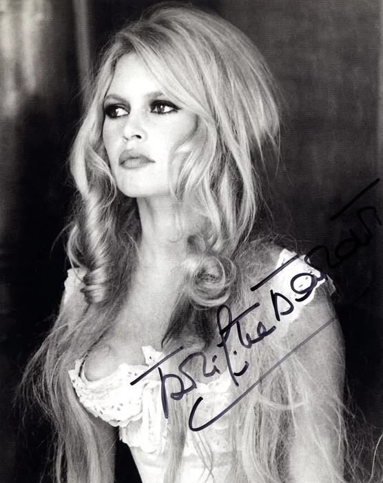 Brigitte Bardot autograph