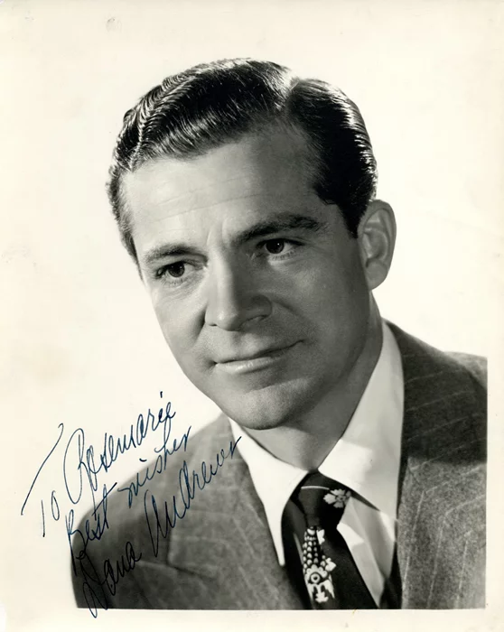 Dana Andrews autograph