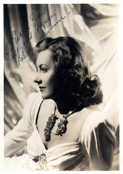 Irene Dunne autograph