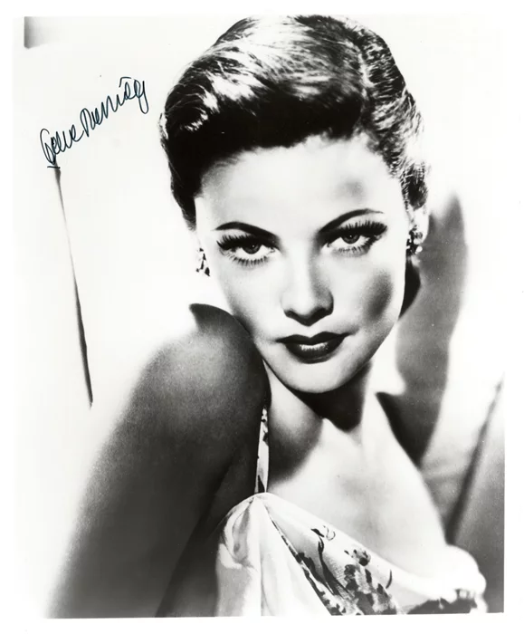 Gene Tierney autograph