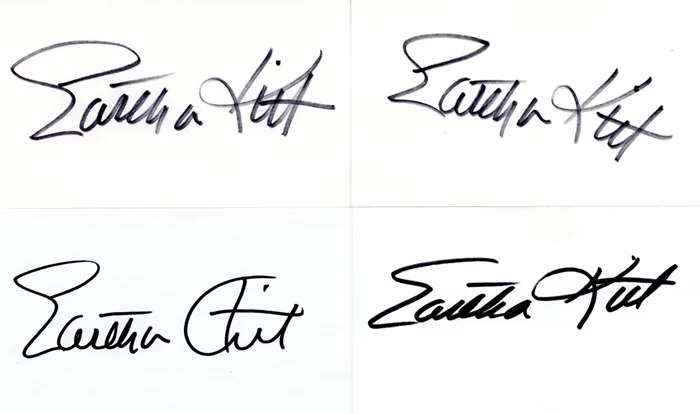 Eartha Kitt autograph