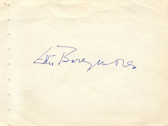 Ethel Barrymore autograph