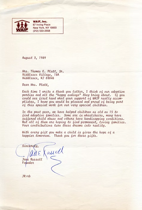 Jane Russell autograph