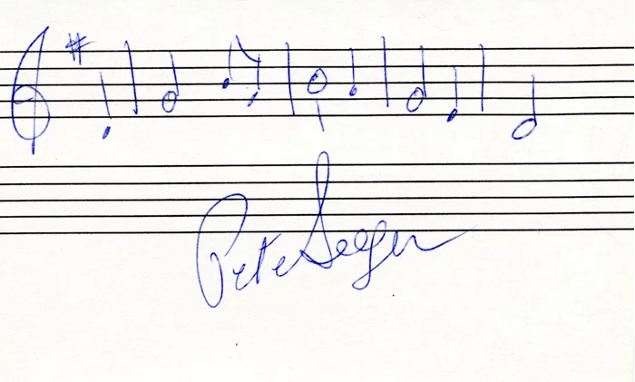Pete Seeger autograph
